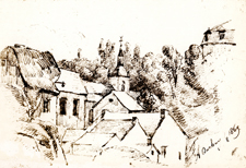A Durbuy en 1869 par Aimé-François Bozière
